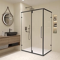 Душевой уголок RGW Classic CL-046B 1850x1200x800 (матовое стекло) черный 350904628-24