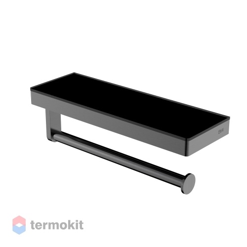 Полка с полотенцедержателем Black&White Gravity Gunmetal GA-9603GM