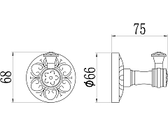 Крючок одинарный Savol бронза S-005853C УЦЕНЕННЫЙ