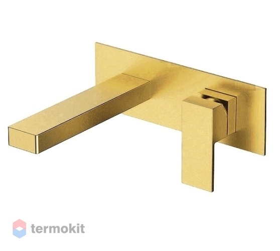 Встраиваемый смеситель для раковины Remer Absolute матовое золото AU15BG