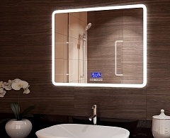 Зеркало Континент Demure LED 80 с многофункциональной панелью ЗЛП184