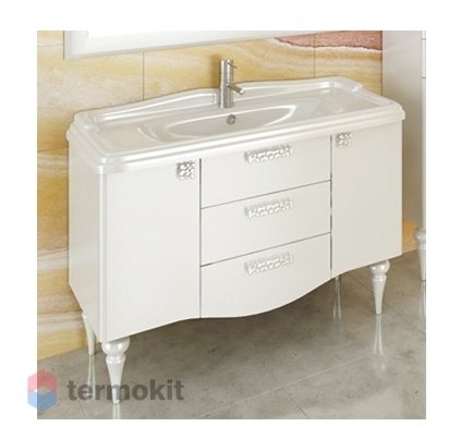 Тумба с раковиной COMFORTY Монако-120 напольная белый глянец 00003132224