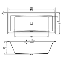 Акриловая ванна Riho Still Square 1800x800 B099001005