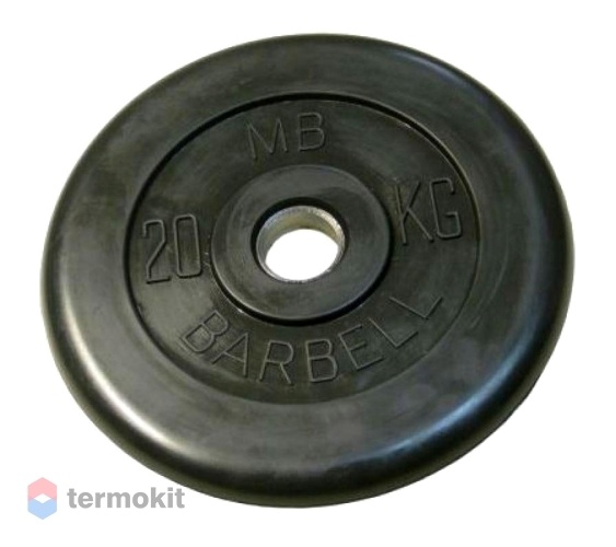 Диск обрезиненный MB Barbell 51 мм, 20 кг MB-PltB51-20
