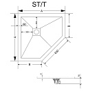 Душевой поддон RGW ST/T-0099W 90х90х2,5 16155099-01