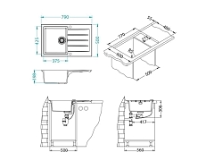Мойка для кухни ALVEUS CADIT 20 черный 1132026