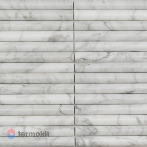 Мозаика Pixmosaic PIX342 Bianco Carrara, Concave (20х151) 30х30,5