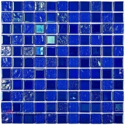Стеклянная Мозаика Bonaparte Bondi dark blue-25 (4x25x25) 30x30