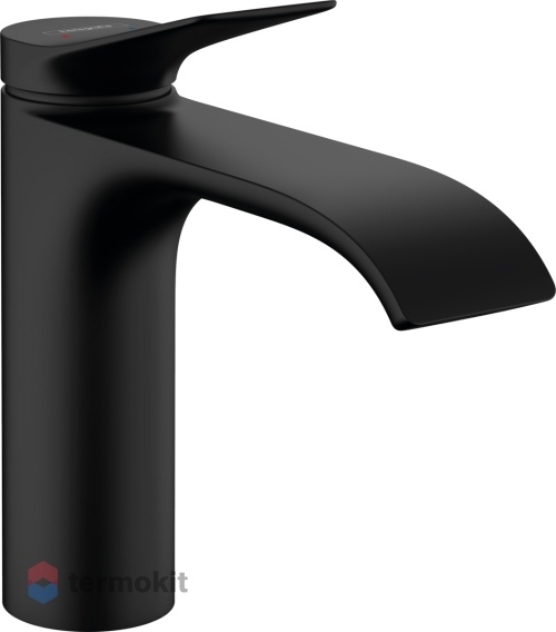 Смеситель для раковины Hansgrohe Vivenis со сливным гарнитуром черный матовый 75020670