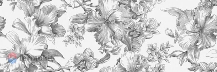 Керамическая плитка Kerama Marazzi Монфорте 14018R/3F цветы обрезной декор 40x120