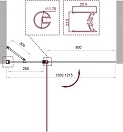 Душевая шторка на ванну BelBagno UNO 1200х1500 хром (рифленое стекло) UNO-V-11-120/150-P-Cr