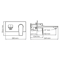 Встраиваемый смеситель для раковины WasserKRAFT Lopau 3230