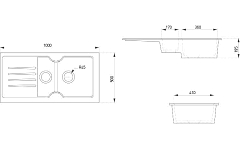 Мойка для кухни Domaci Сиена черный 54100-110