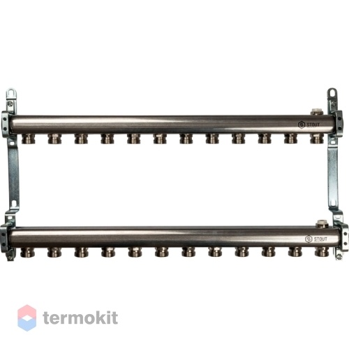 Распределительные коллектор Stout SMS на 12 контуров 1"х3/4"