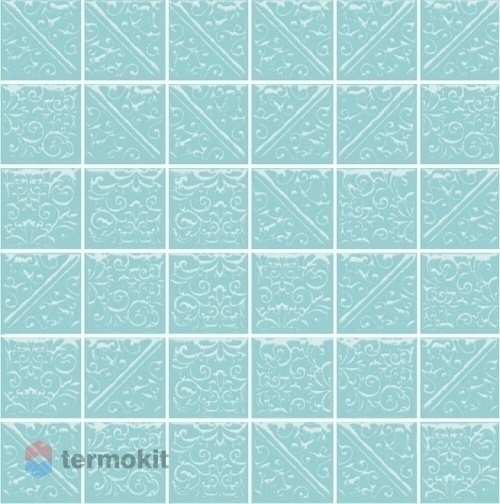 Керамическая плитка Kerama Marazzi Ла-Виллет 21026 Бирюзовый настенная 30,1х30,1