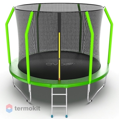 Батут с внутренней сеткой и лестницей Evo Jump Cosmo 10ft (Green)