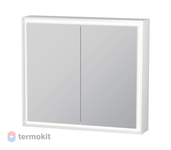 Зеркальный шкаф Duravit L-Cube 80 с подсветкой белый глянец LC755100000