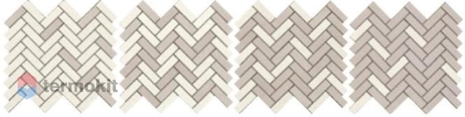 Керамическая плитка Ragno Terracruda R060 Mosaico Degrade Calce/Luce мозаика 33.2х128.8