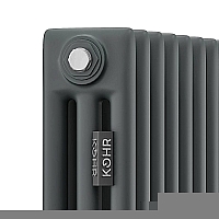 Стальной трубчатый радиатор Kohr Heim 3030/16 секций с боковым подключением 3/4 черный