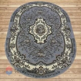 Ковёр Kitroom Лайла де Люкс 100x200 овальный серый 15762 10766