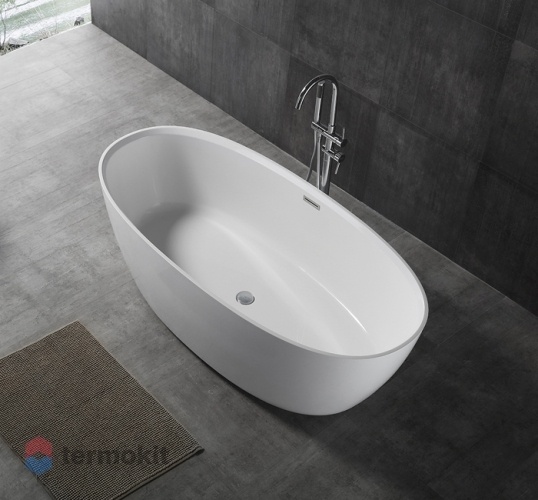 Ванна из искусственного камня NTBagno Palermo 1700x800 белый матовый NT203