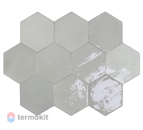 Керамическая плитка Wow Zellige Hexa Grey настенная 10,8x12,4