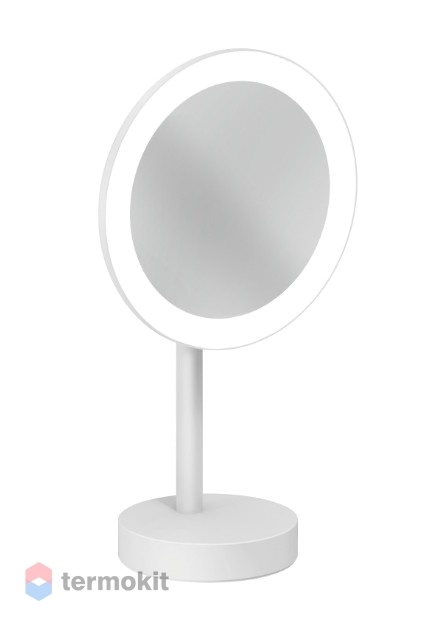 Косметическое зеркало Kludi Vela R с LED-подстветкой белый матовый 5899553F