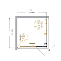 Душевой уголок Cezares Relax 304 2000x1000x1000 хром RELAX-304-A-2-100-C-CR