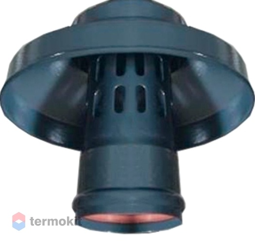 Rommer Оголовок с ветрозащитой D 80 ЧЕРНЫЙ (Алюминий)