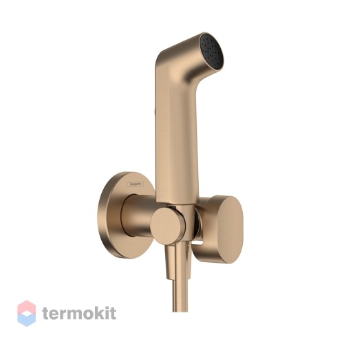 Встраиваемый смеситель с гигиеническим душем Hansgrohe Bidette S 1jet шлифованная бронза 29232140