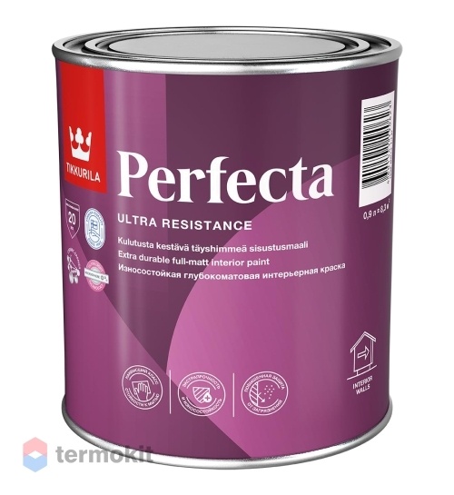 Tikkurila Perfecta, Водоразбавляемая краска для стен и потолка,база A, 0,9л