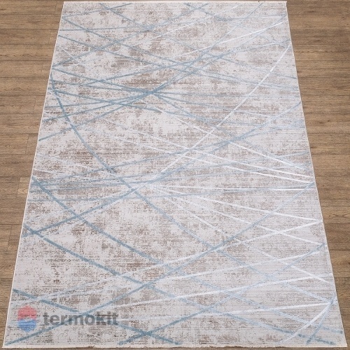 Ковёр Kitroom Vella 160x230 прямоугольный кремовый/голубой AV25H