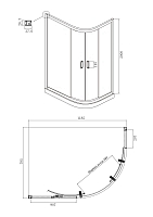 Душевой уголок Ambassador Royal 2000x1200x800 (тонированное с рисунком) 18015101