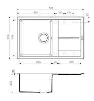 Мойка для кухни Omoikiri Sumi 79-BL 4993662