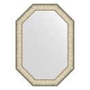 Зеркало в багетной раме EVOFORM OCTAGON 50 брашированное серебро BY 7424