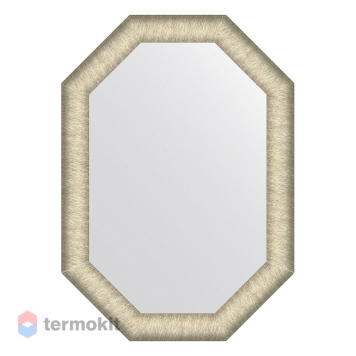 Зеркало в багетной раме EVOFORM OCTAGON 50 брашированное серебро BY 7424