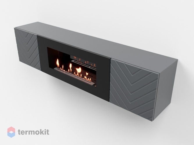 Тумба с биокамином Firelight BFP-P1700V графит