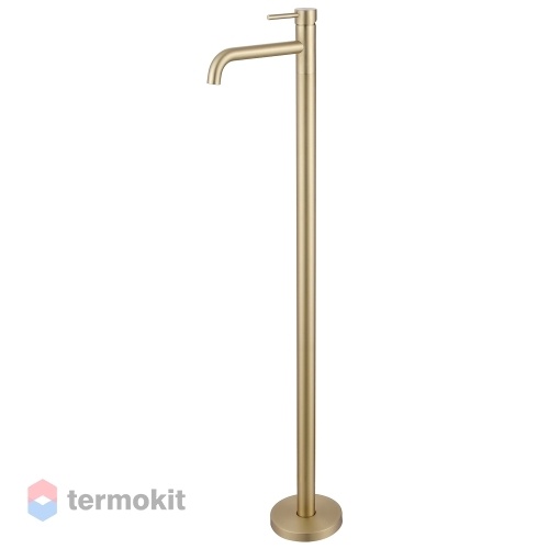 Смеситель для раковины напольный ABBER Wasser Kreis золото матовое AF8140G