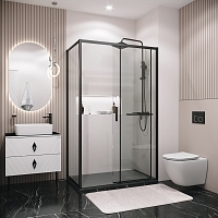 Душевой уголок Grossman Style 1950x1000x900 черный матовый 120.K33.05.1090.21.00