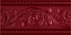 Керамическая плитка Carmen Caprichosa Cenefa Yara Burdeos Бордюр 7,5x15