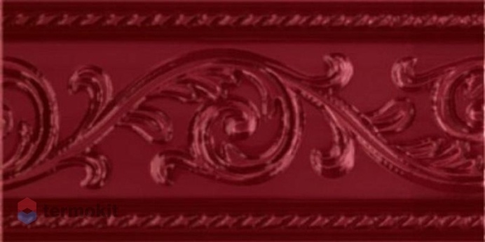 Керамическая плитка Carmen Caprichosa Cenefa Yara Burdeos Бордюр 7,5x15