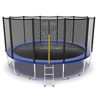 Батут с внешней сеткой и лестницей Evo Jump External 16ft (Blue)