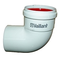 VAILLANT Отвод 90° DN 80 с уплотнением из силикона