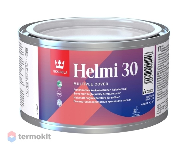 Tikkurila Helmi 30,Акрилатная краска для мебели,база А, 0,225л