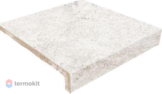 Ступень Gresmanc Evolution Peldano Recto Evo White Stone фронтальная 31x31,7x4