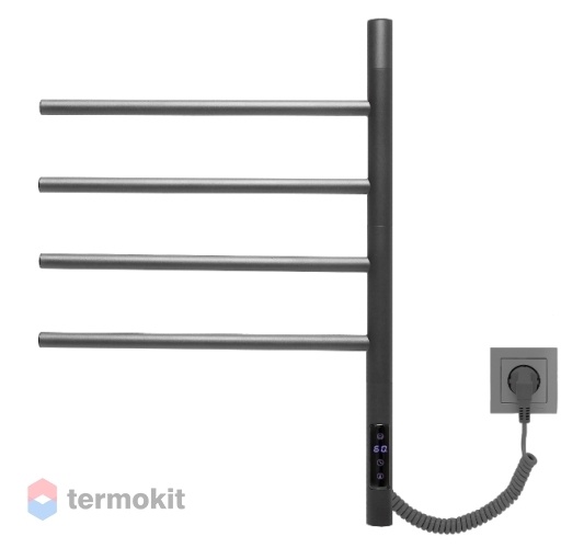 Электрический полотенцесушитель Vincea VTD-1S1CGE 430x600, графит, таймер