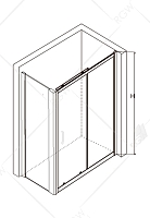 Душевой уголок RGW Classic CL-48 (CL-14 + RGW Z-050-1) 1850x1000x1000 хром 32094800-011