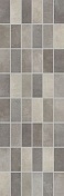 Керамическая плитка LB-Ceramics Fiori Grigio 1064-0048 Декор мозаика темно-серая 20х60