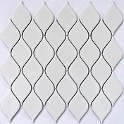 Керамогранитная Мозаика Bonaparte Melany White glossy (48x86x6) 26,4x28