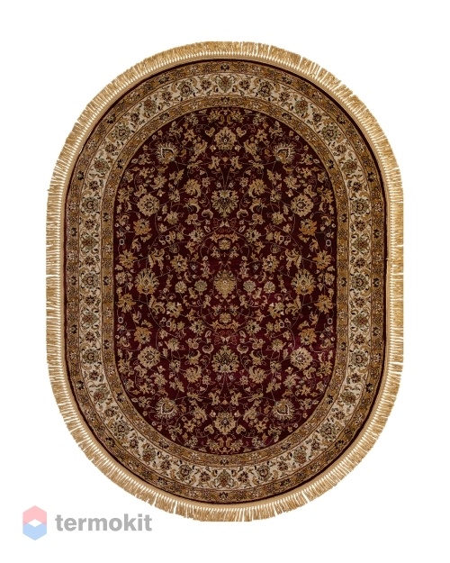 Ковёр Merinos Buhara 200x500 овальный красный/бежевый 5471